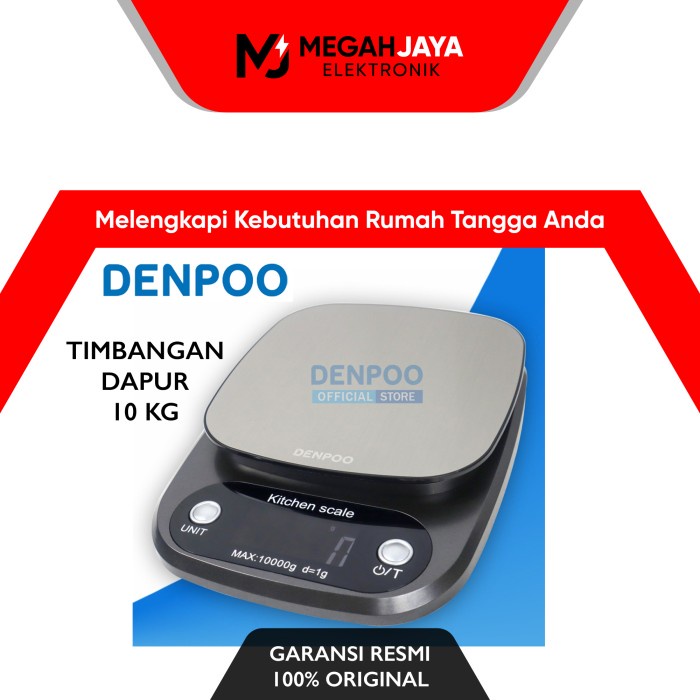 Timbangan Dapur Digital Stainles 10kg Hijau Listrik Kotak Portable X4U5 Kue Gram Promo Rechargeable 