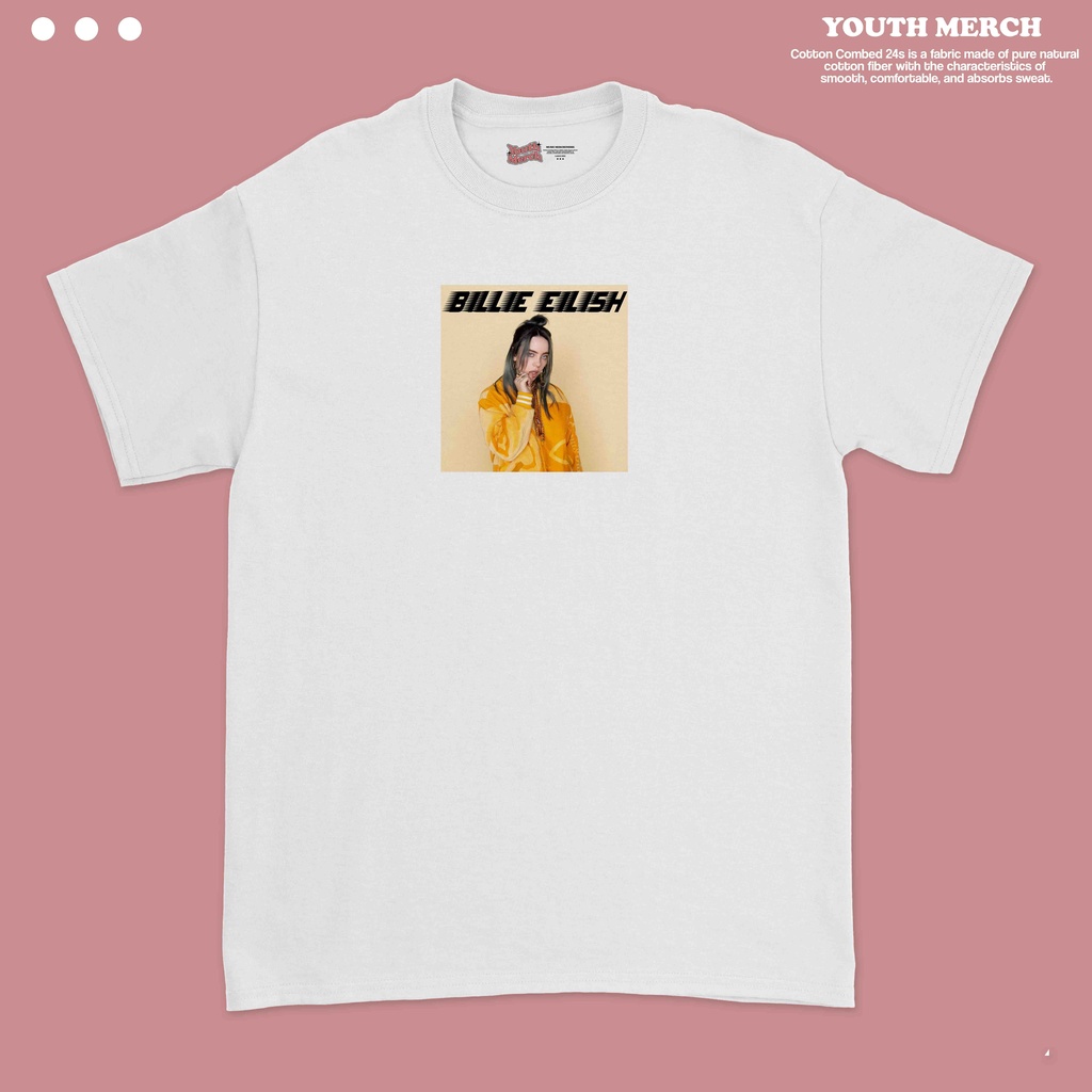 Kaos Musik Billie Eilish Yellow - Musik Merch | Unisex | Baju Billie Eilish | Billie Eilish Tees