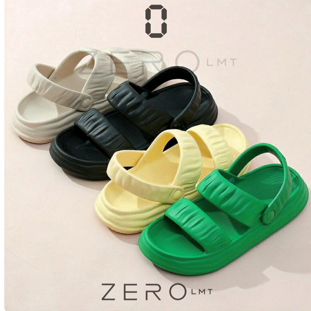 Zerolimit -  Sandal Wanita Casual JISOO Sendal Tali Cewek Terbaru Sandal Slop Wanita Empuk Terbaru