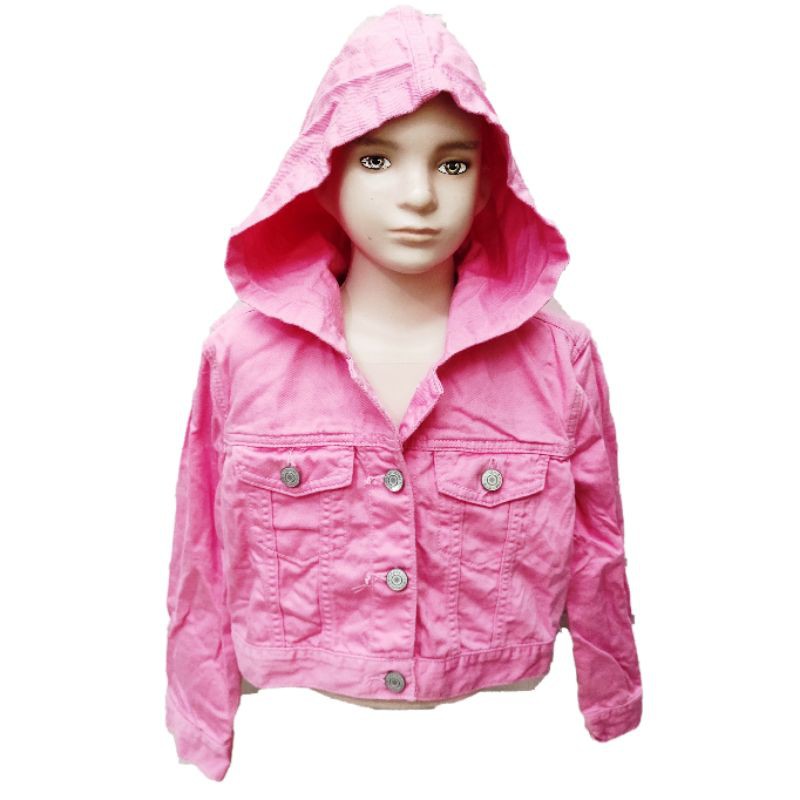 Jaket hoodie anak perempuan GAP pink hoodie sz. S(6-7y)