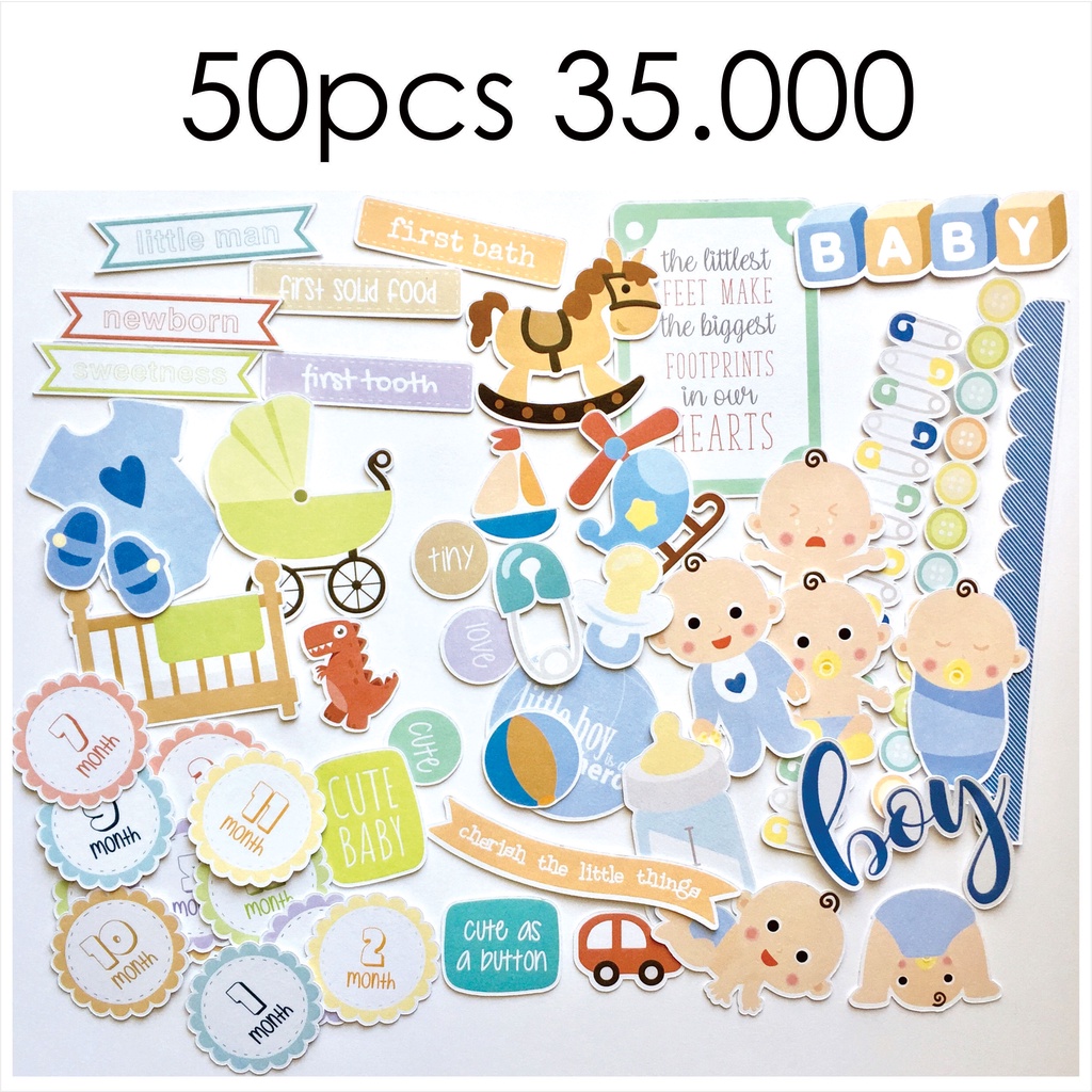 

BAHAN SCRAPBOOK - Die Cut | Hiasan | Gambar Potongan tema Baby Boy