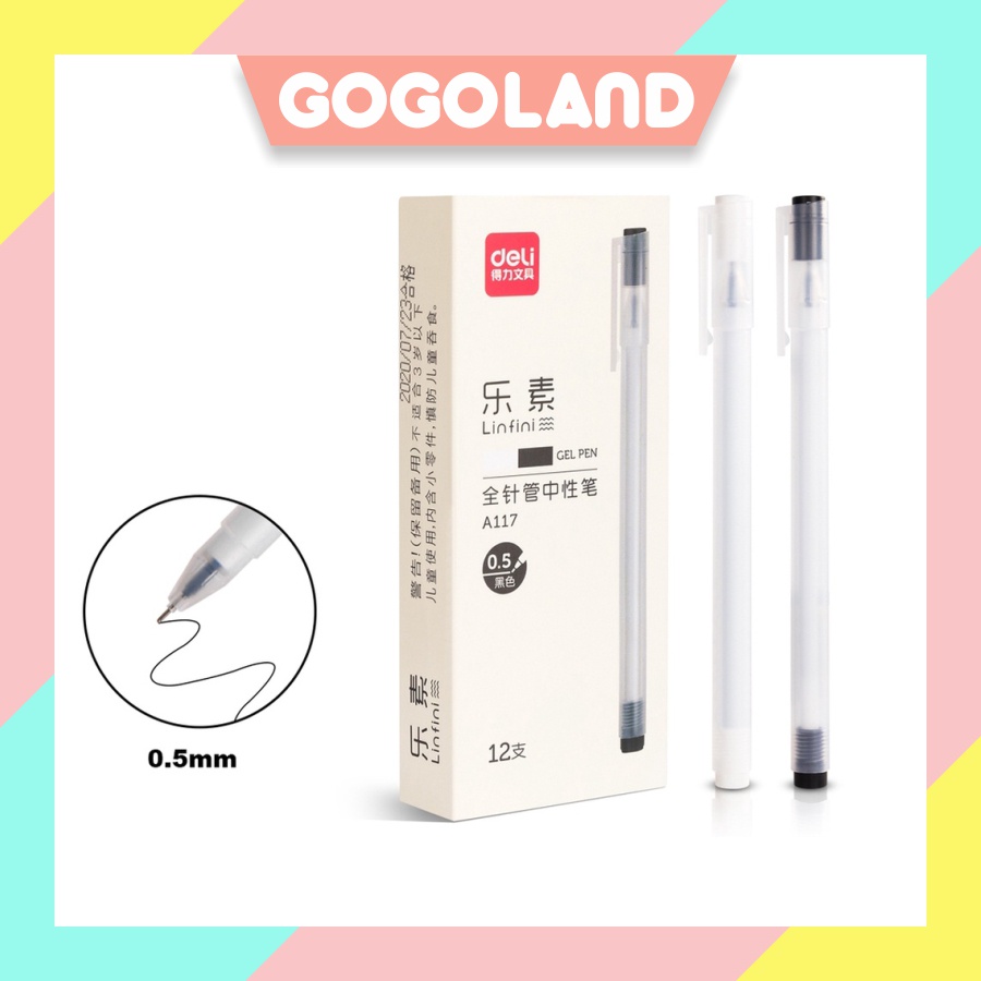 

⭐Gogoland⭐ Gel Pen Pulpen Gel warna Hitam 0.5mm S015