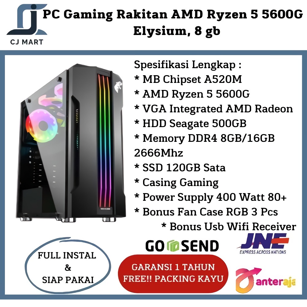 PC Gaming Rakitan AMD Ryzen 5 5600G - Enigma, 16 gb