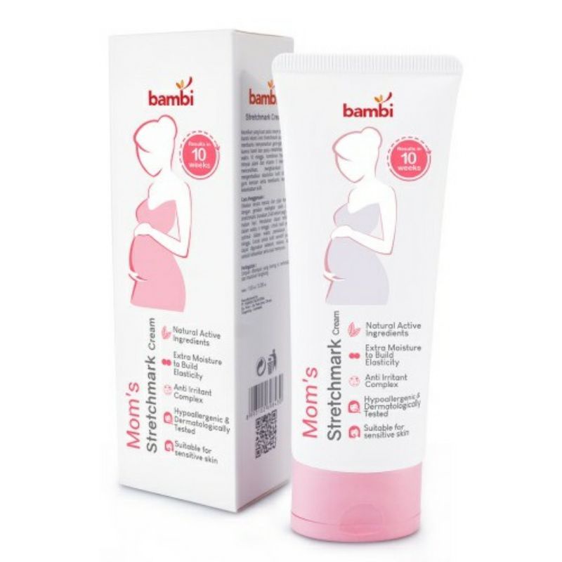 Bambi Baby Mom's Stretchmark Cream 100ml | Cream Memudarkan Strechmark