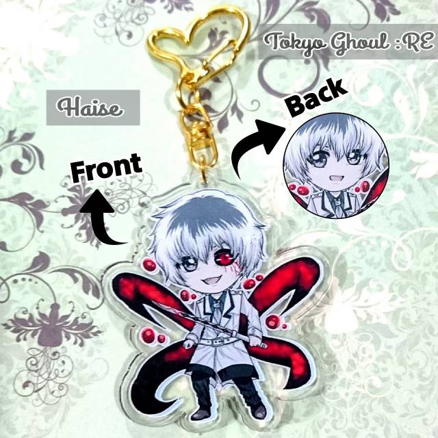 Gantungan kunci tokyo ghoul re bening haise kaneki ken tooru urie juuzou shuzuya anime keychain