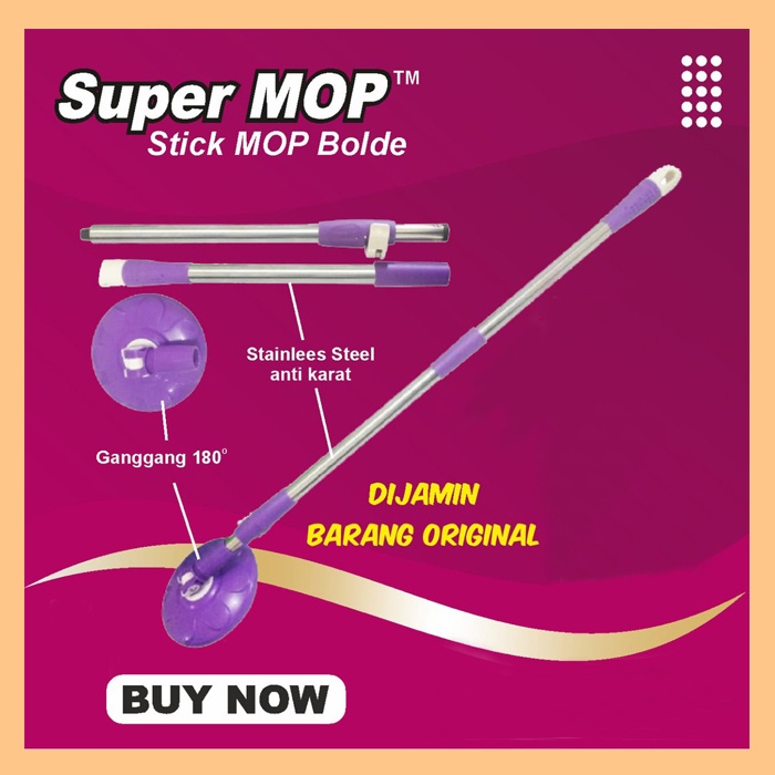 HANDLE SET SUPERMOP TONGKAT GAGANG DAN KEPALA MOP GIR SUPER (100% ORI)