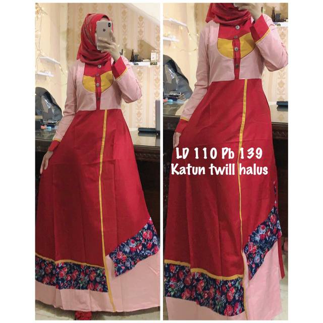 Gamis inayah / gamis katun / gamis replica / tuneeca / ninos / esme