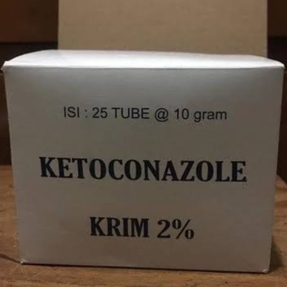 ORIGINAL KETOCONAZOLE KRIM 2% 1 BOX ISI 25 TUBE @ 10 GRAM SALEP GATAL KULIT JAMUR