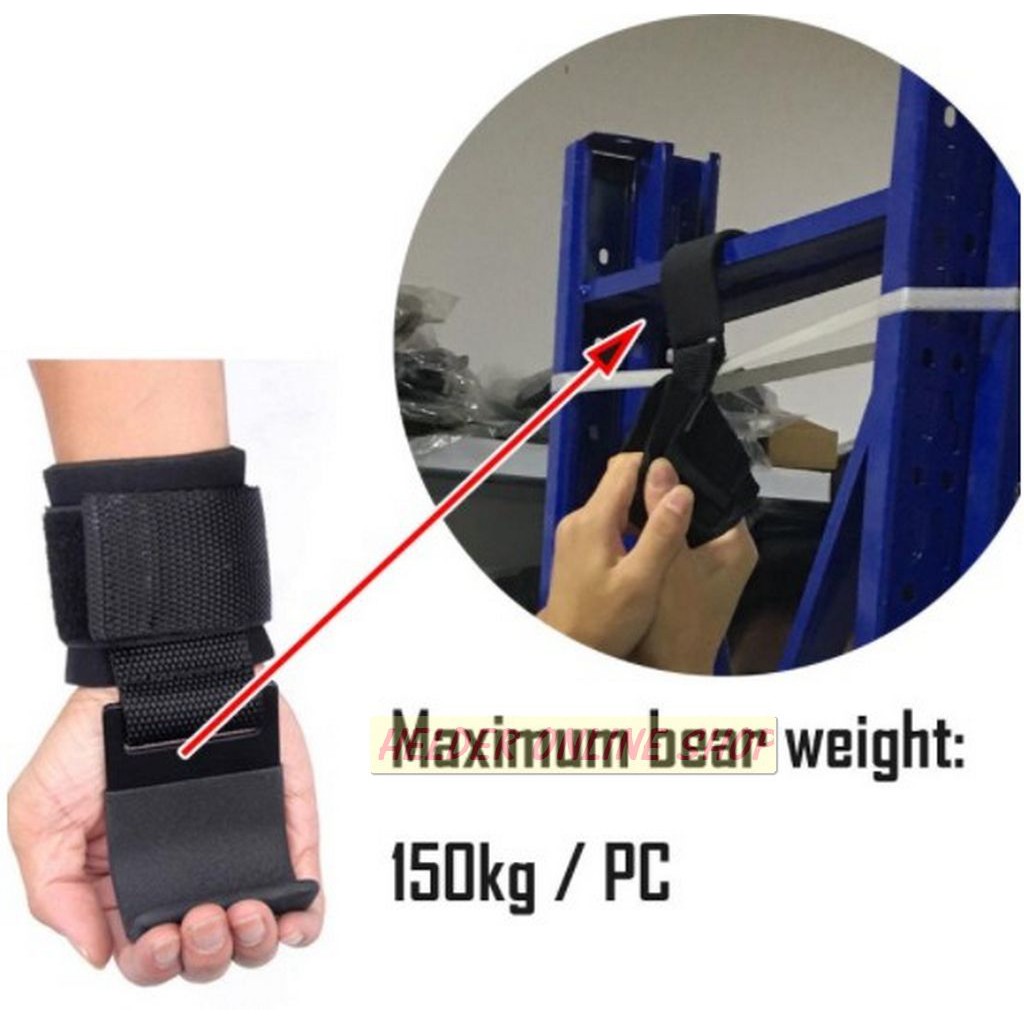 Fitness Weight Lifting Hook Gym wrist band hook besi