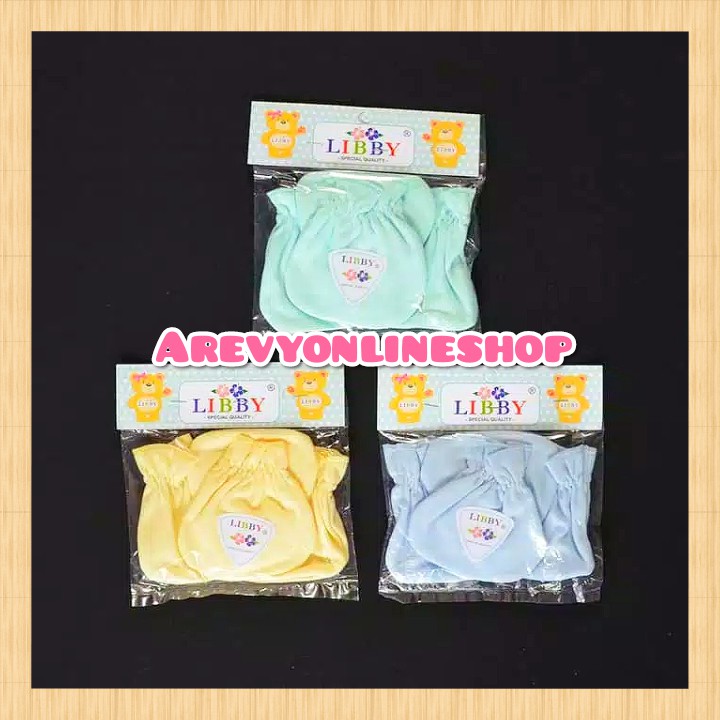 Sarung Tangan Bayi Kaos Kaki Baby Newborn Libby Polos Warna Newborn Karet / STK LIbby Warna Polos / Perlengkapan Bayi