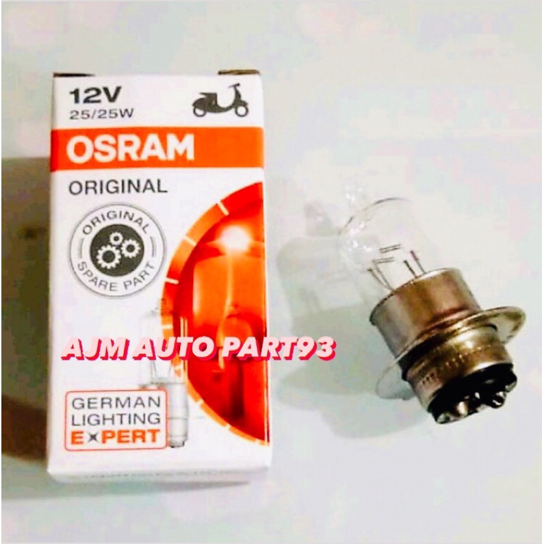 BOLHAM LAMPU DEPAN OSRAM 12V 25/25W BEBEK METIC