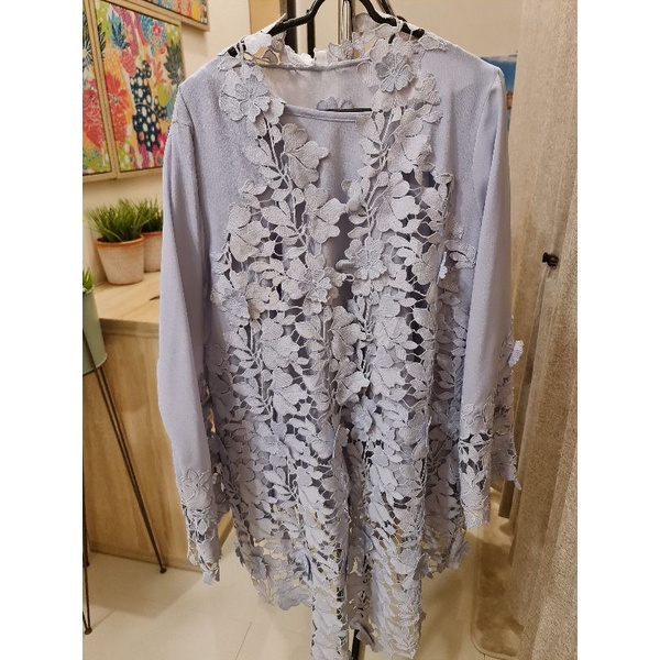 kebaya brokat warna lilac all size