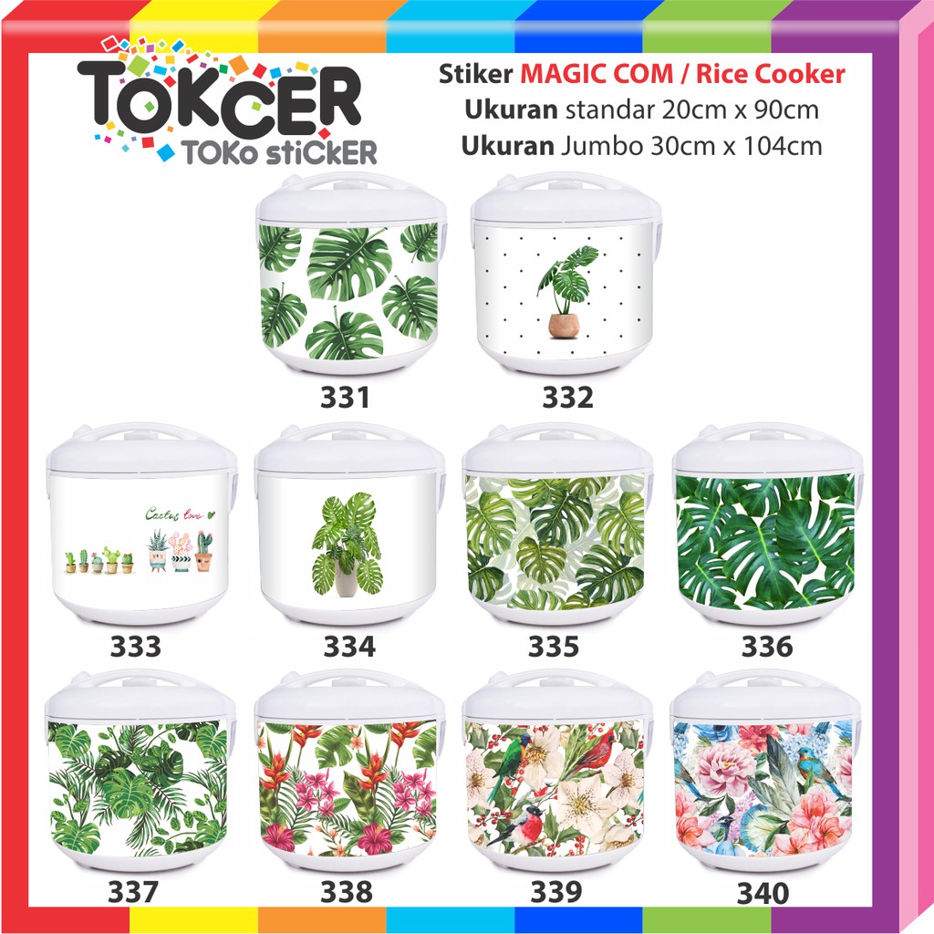 Stiker MAGIC COM / Rice Cooker MONSTERA