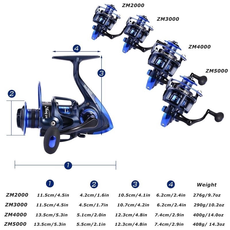 Sougayilang Gulungan Pancing Berputar 13 + 1BB Ringan Ultra Halus Aluminium Sea Fishing Reel