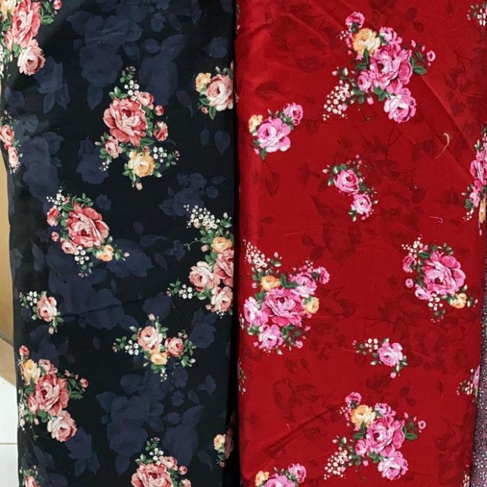 kain katun jepang motif bunga