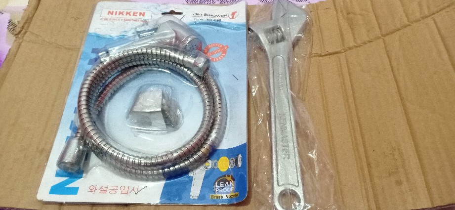 Semprotan Toilet Besi Jet Shower Cebok Chrome Selang Flexible Nikken Shower Bidet Murah