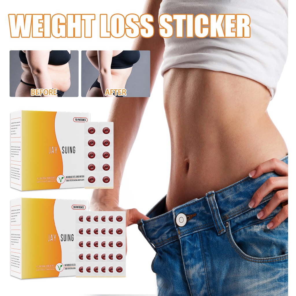 30Pcs Slim Patch Koyo Pelangsing Magnetic Pelangsing Badan Pembakar Lemak Navel Slimming Detox Obat Berat Badan