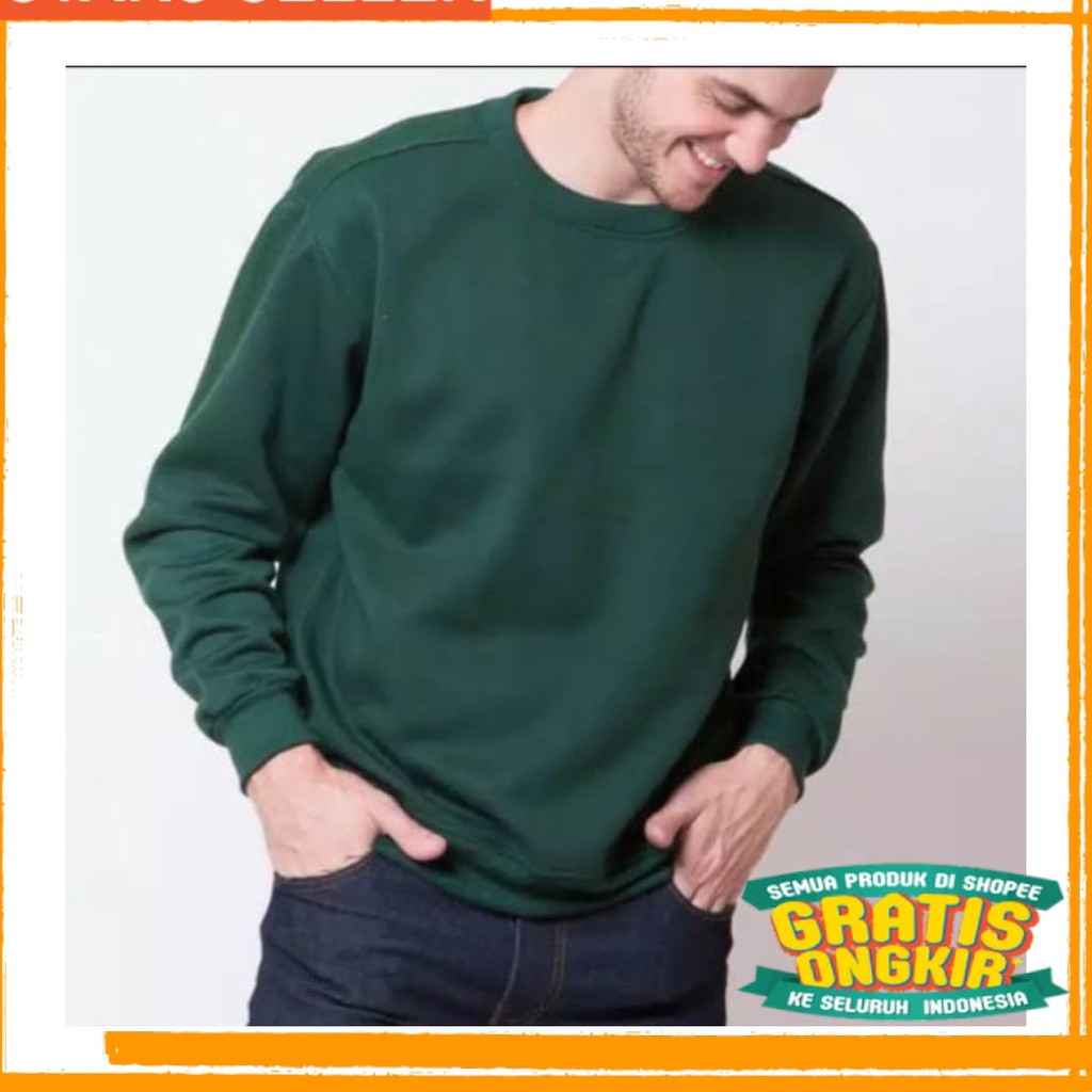 FASHION REMAJA SWEATER KOREA BLACK PINK MURAH / Sweater Crewneck Oblong Polos Pria