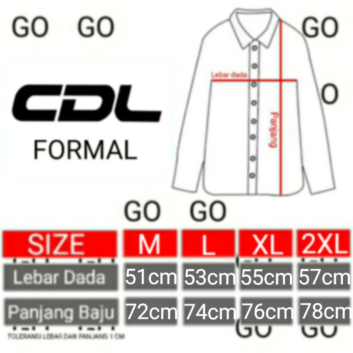 gof CDL (CARDINAL) KEMEJA FORMAL PANJANG SLIMFIT Kemeja Kantor Atasan Kemeja Formal Original POLOS