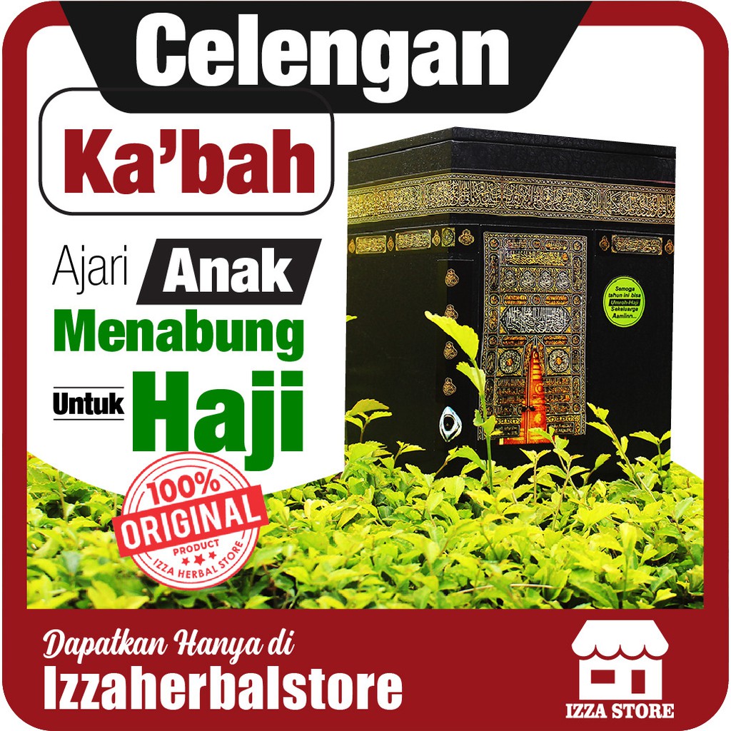 CELENGAN UMROH Celengan Kakbah Souvenir Celengan Kakbah Tabungan Umroh Media Menabung Asik PREMIUM