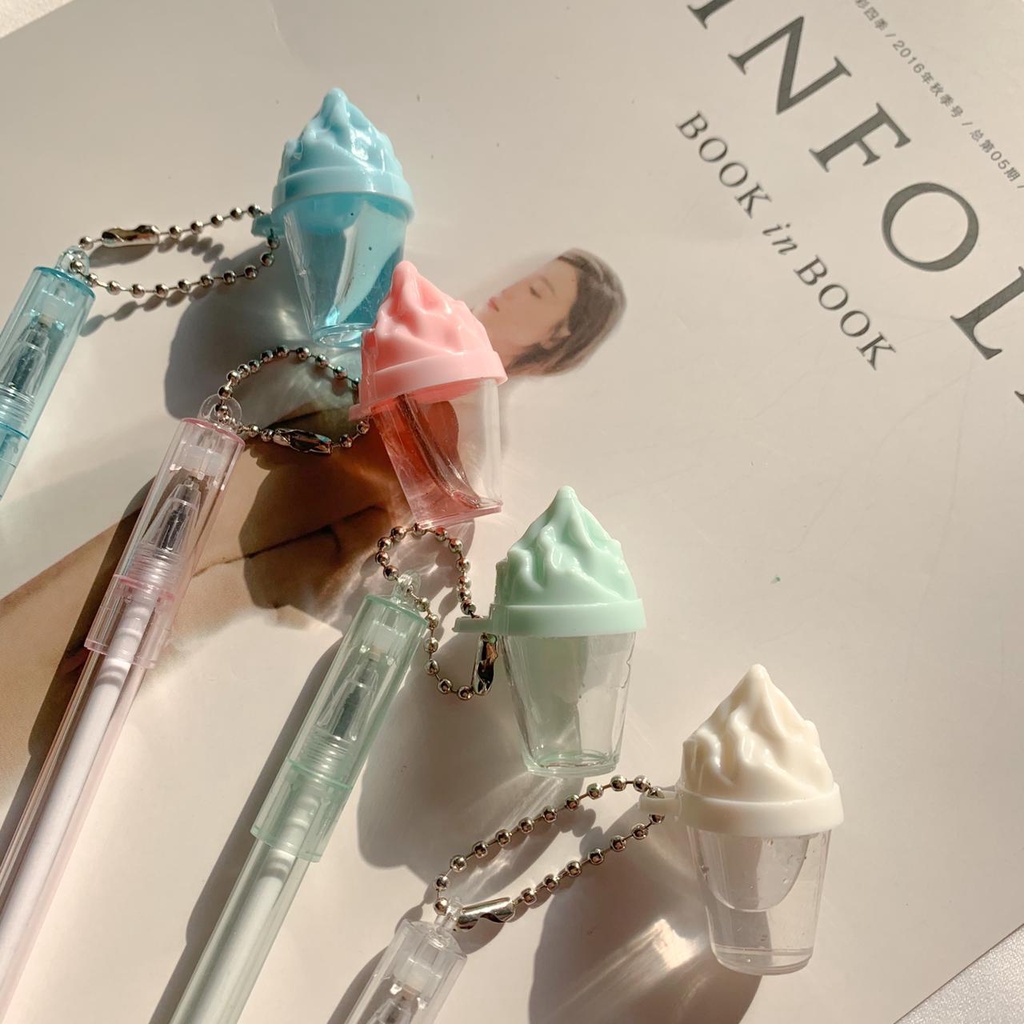 Pulpen Gantungan Jumbo Eskrim Ice Cream Pena pen Ballpoint alat tulis mainan squishy KADO UNIK-2