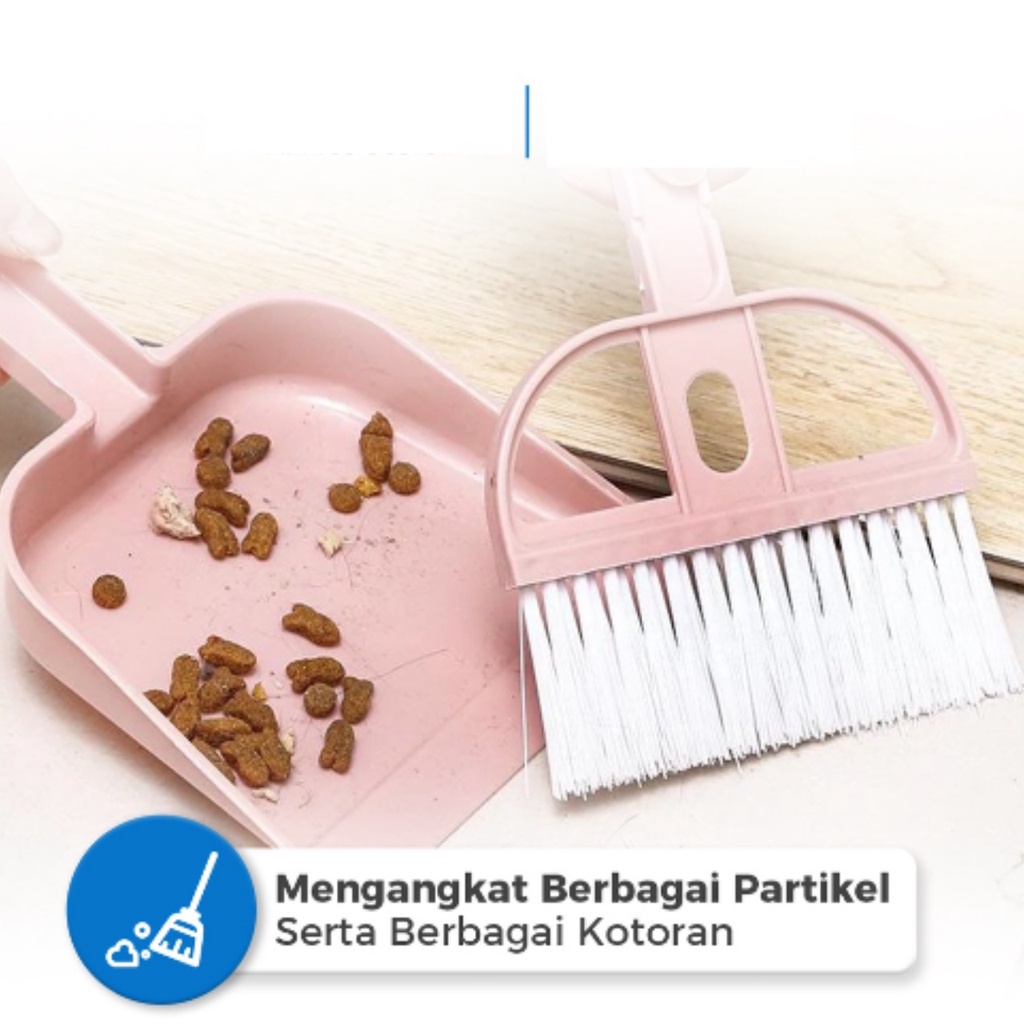 Sapu Pengki Set Mini Multifungsi Serok Cikrak Sapu Mini Plus Dustpan Pengki Serbaguna Kecil Pembersih Debu Karpet Mobil/Sapu Meja Laptop Keybord Perabot Rumah