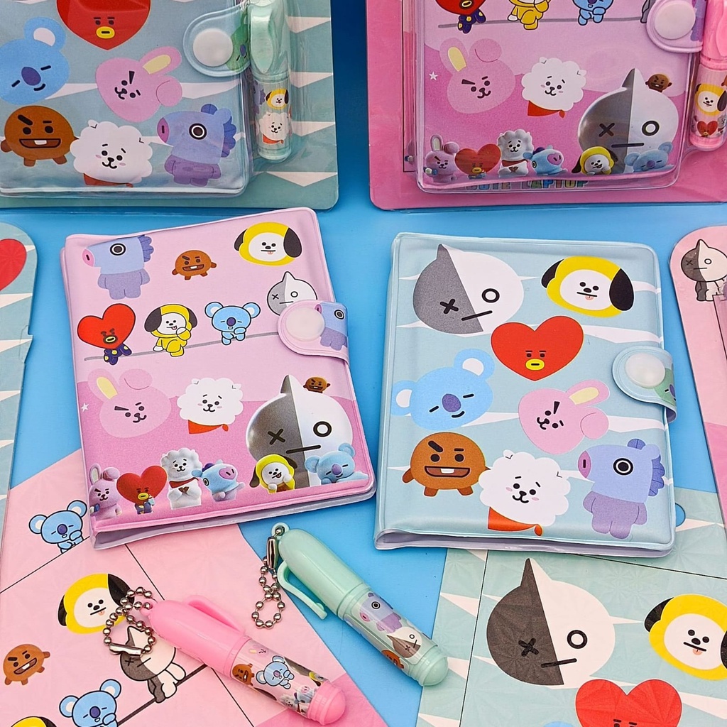 Littleendit Notebook Mini Motif BT21 | Note Book BTS | Buku diary sampul BTS | Memo BT21