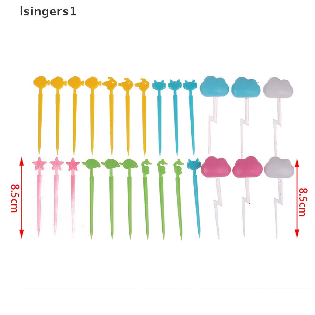 (lsingers1) 6 / 20pcs Garpu Buah / Kue / Dessert Mini Motif Kartun Untuk Anak