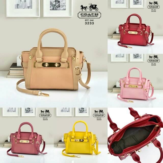 Coach Swagger mini 3233# Gold Hardware