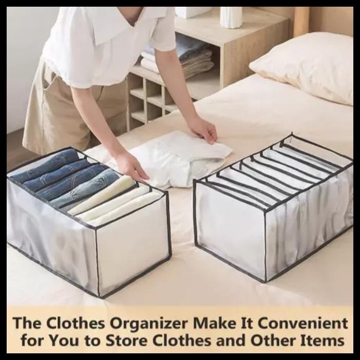 

Sekat Baju Pemilah Baju Lemari Pembatas Storage Mix Hitam/Putih/Abu