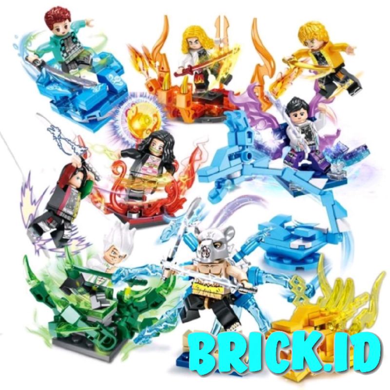 Demon slayer mainan lego anime japan kimetsu no yaiba demon slayer tanjirou inosuke renggoku tomiuka