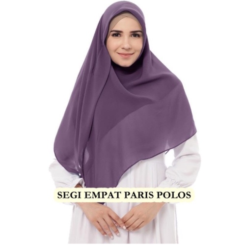 Jilbab Segi Empat Paris Polos Premium Azara