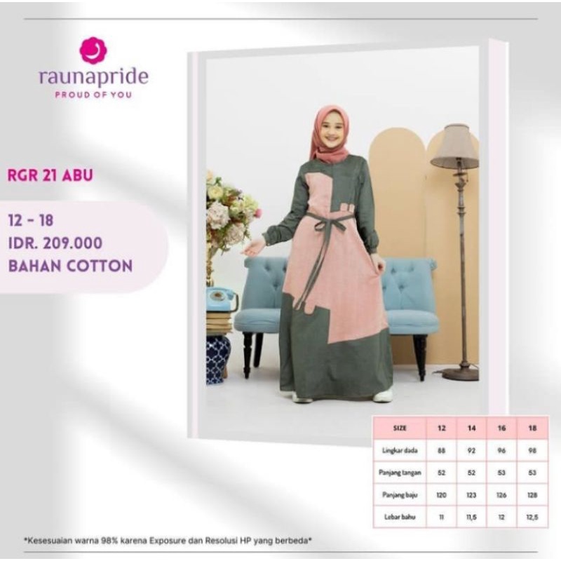 Baju Gamis Remaja Rauna RGR 21