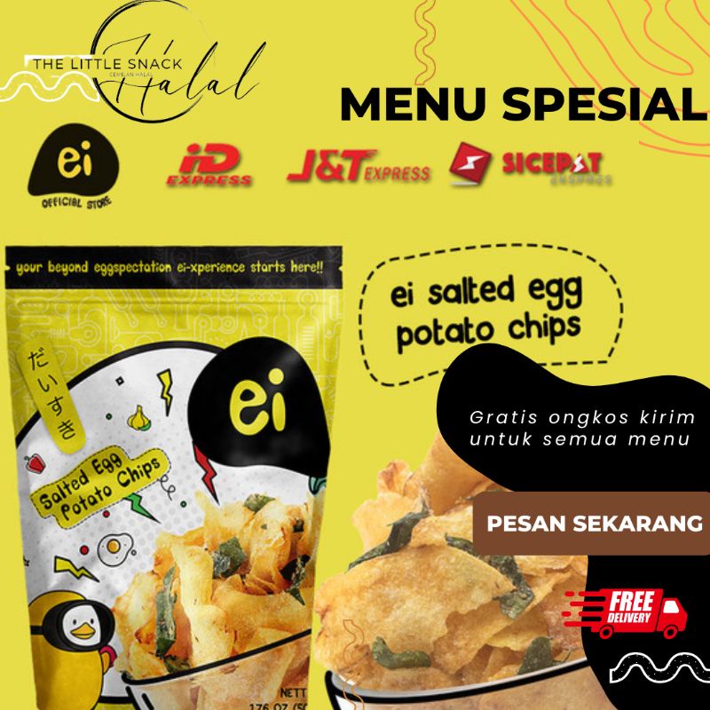 

Ei Potato Chips Salted Egg Keripik Kentang Telur Asin