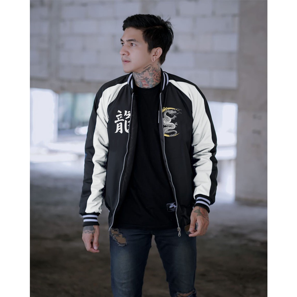 Jaket Varsity Sukajan Bomber Baseball Bisbol Naga Original Kreator Apparel