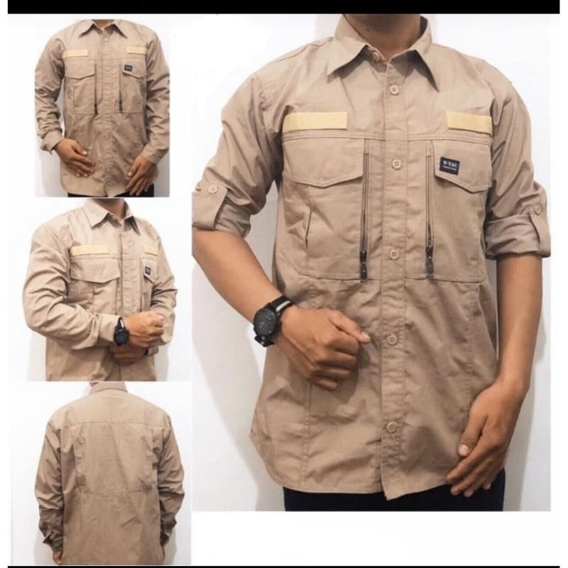 kemeja tactical W-TAC panjang outdoor / kemeja lapangan