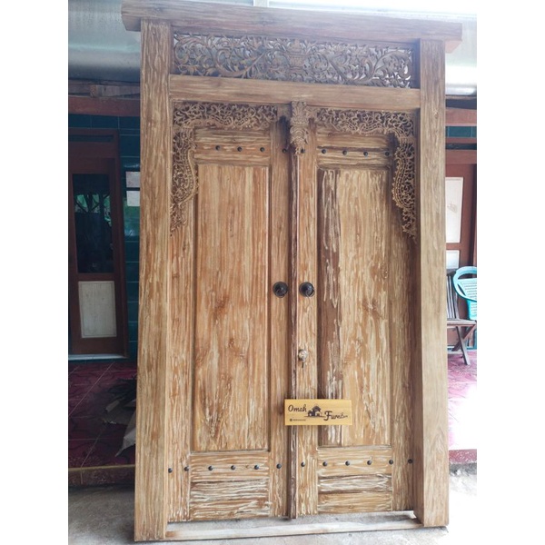 Gapura Gebyok antik Rustik 150 x 270 cm