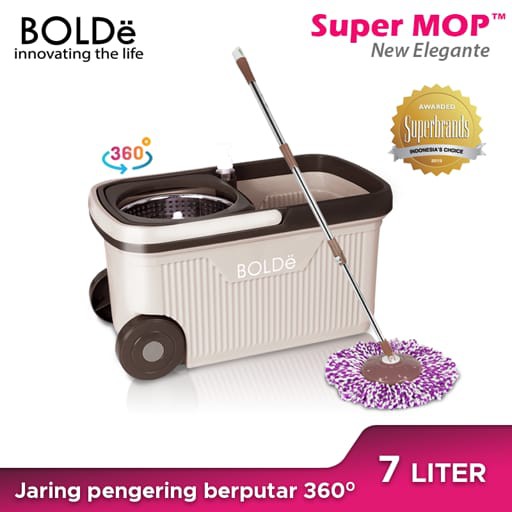 Alat Pel Lantai BOLDe Super Mop New Elegante magenta 7 liter lebih besar