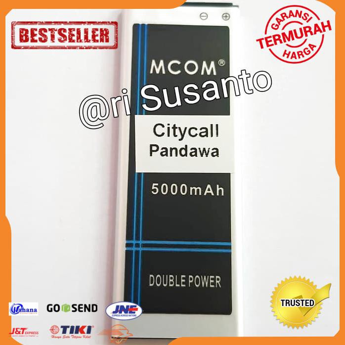 ACC HP BATERAI MCOM CITYCALL M26 PANDAWA DOUBLE POWER 5000MAH