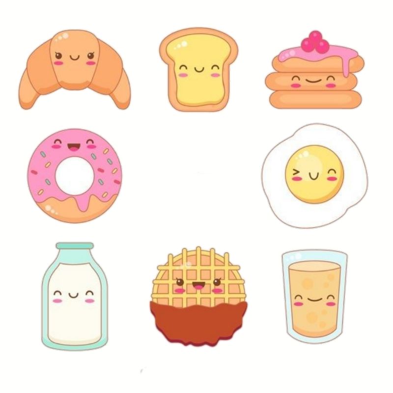 Kawaii food sticker