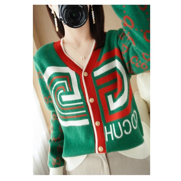 JAKET GAYA KOREA FOREIGNER WANITA DESAIN NICHE TOP TERBARU BARU KARDINGAN SWEATER LONGGAR HIGH-END