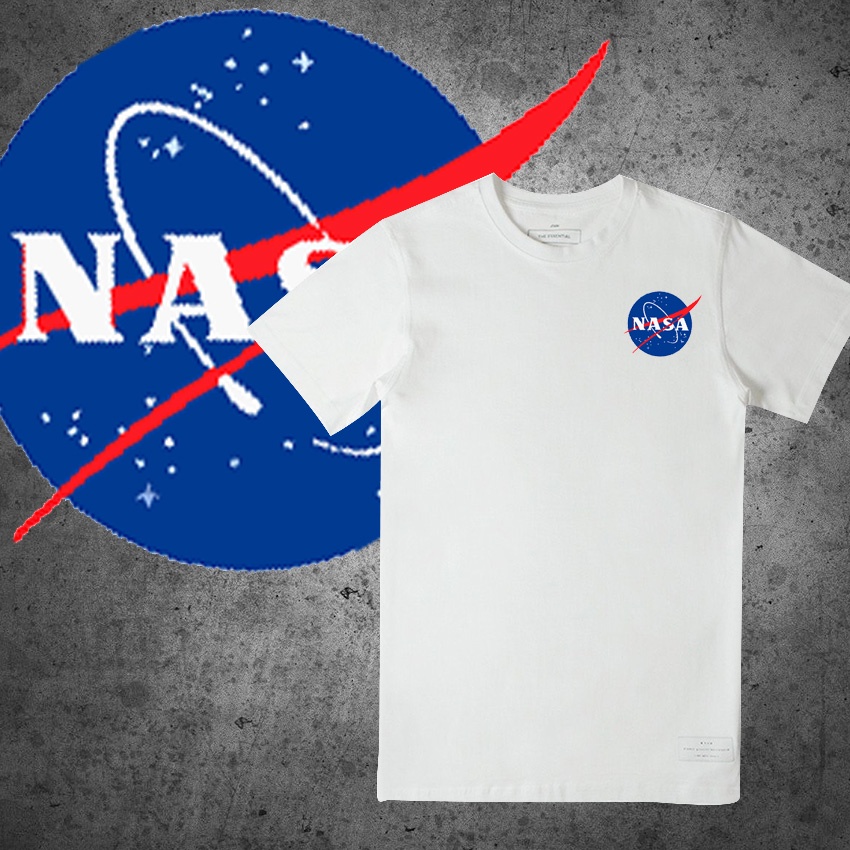 KAOS DISTRO pria LOGO&quot;NASA&quot;t-shirt distro cotton combed 30s