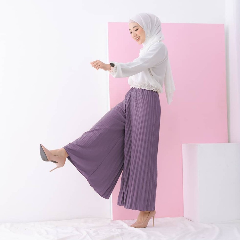 BEFAST - ZRX OOTD Celana Panjang AREUM / KULOT PLISKET LIDI / KULOT PLISKET PAYUNG / Celana Panjang Wanita / Kulot Jumbo / Pakaian Wanita Casual / Fashion Wanita Kerja / Celana Kulot Model Terbaru / Kulot Polos / Celana Kulot Banyak Warna