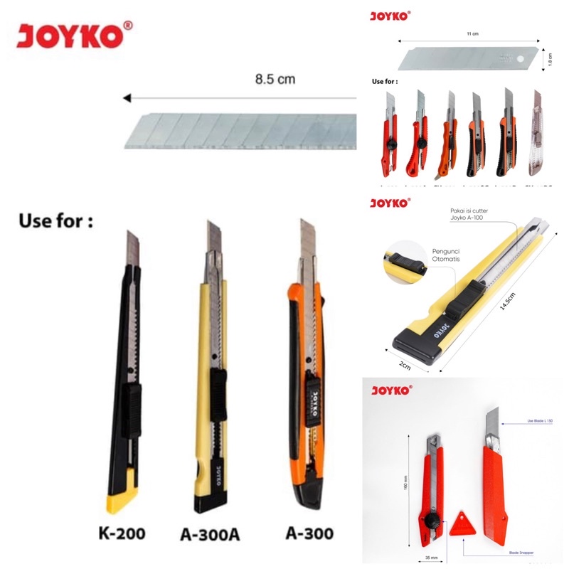 ( Ecer 1 Pc ) JOYKO - MINI PISAU CUTTER PORTABLE - PEMOTONG KERTAS KECIL JOYKO CU-503 / CU-505 / CU-506 / L500 / A300A