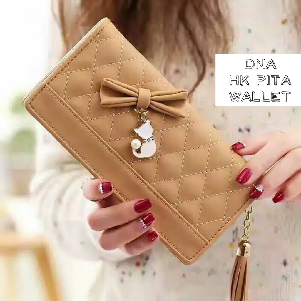 A1 Promo Dompet Wanita Lucu Elegan Bahan Taiga Ukuran 19x9 Warna Ungu | MORYMONY DOMPET NONAME