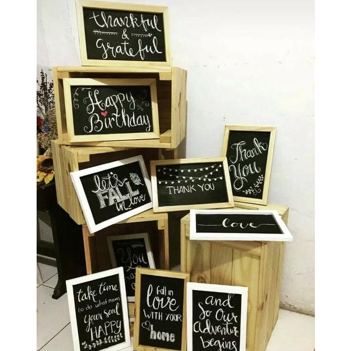 

paling diminati] Chalkboard 30x25 Papan Tulis Kapur Dekorasi Prewedd Media Belajar Anak