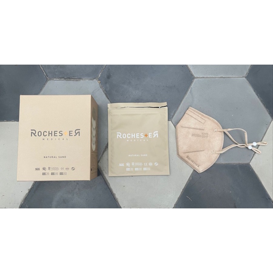 Masker KN95 5 ply Rochester Kaze Premium Quality Fashion Mask -  Natural Sand