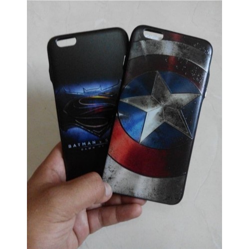 CUCI GUDANG  Superhero iPhone 6+ 6plus / 6s Plus Soft Case 3D batman vs superman TPU casing