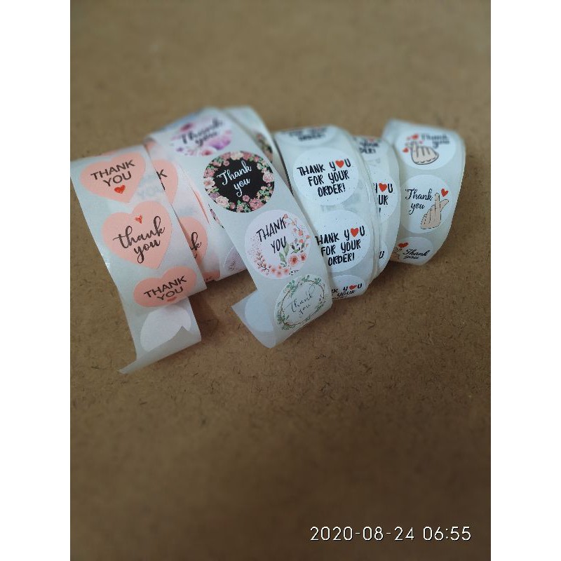 

(1pc) sticker thankyou label terima kasih segel kemasan