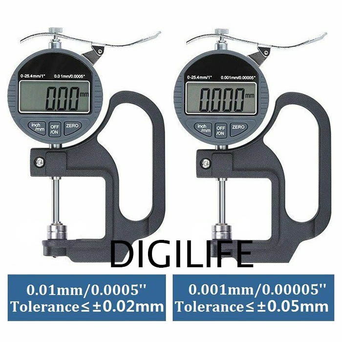 

Thickness Gauge 0.01mm 0-25.4mm Syntek Digital 0.01 mm Ketebalan Plastik Kertas Logam Plastic Paper Thicknes Ticknes